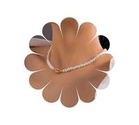 TseenYi Shell Pearl Choker Necklace Gold Seashell Pendant Necklace Small Pearl Beaded Necklace White Pearl Strand Necklace Single Cowrie Shell Choker Necklace Vintage Beads Pearl Necklace