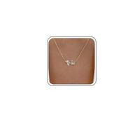 TseenYi Tulip Flower Necklace - Gold CZ Tulip & Floral Leaf Pendant Necklace - Crystal Opal Charm Jewelry for Women & Girls