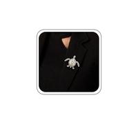 TseenYi Turtle Brooch Lapel Pin Silver Turtle Brooches Pin Vintage Tortoise Brooches Pins Tortoise Coat Pins Statement Animal Cardigan Clip Metal Lapel Backpack Decorative