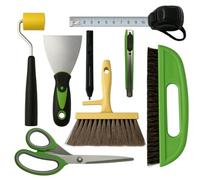 Tsekouri Wallpaper Paste Kit - Set Includes 8 Piece Wallpaper Kit Containing Wallpaper Paste Brush and Smoother, Wallpaper Seam Roller, Wall Paper Scraper Tool & Measuring Tape