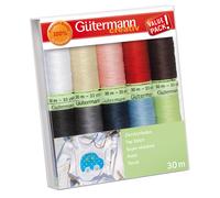 TSET T/STITCH 10X30M - Thread Set: Top Stitch: 10 x 30m: Assorted - Gutermann Groves & Thames Multi One Size