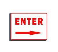 TSEZLOJH Metal Tin Sign Do Not Enter Parking Enter and Exit Arrow Yard Signs for Traffic Control Enter R Iron Poster Painting Wall Decor Decoration Crafts 12X16 inch-Tin Painting