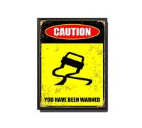 TSEZLOJH Retro Tin Sign Traffic Sign Sign Slippery Road Road Sign Roadsign Caution Warning Notice 12X16 inch-Metal Frame Tin Painting