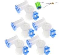 Tsffae 10pcs/set Fly Tying Bobbin Spools Portable Thread Spool Supplies Empty Bobbin Spools Fly Tying Accessory for Fishing Adult