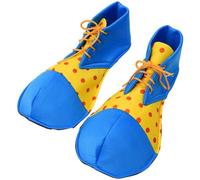Tsffae 1pairs Halloween Costumes Performance Clown Shoes Clown Shoes for Show Halloween Clown Cosplay Shoes Clown Cosplay Costumes Prom Fabric Apparel