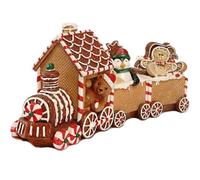 Tsffae 1pc Christmas Gingerbread Train Christmas Ornament Figurine Room Ornaments Gift Goods Living Room Bear Santa Train