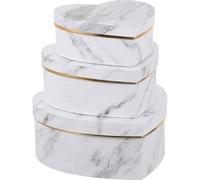 Tsffae 3 Pcs Heart Shaped Box Wrapping Basket Flower Packaging Flowery Hat for Arrangements Candle Black Marbles Candle Packaging with Cover Packing Basket