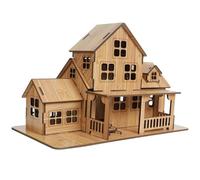 Tsffae 3d Wooden Puzzle Model Games Cozy Cottage Diy Handmade Mechanical Wooden House for Kids Adult Kit Mechanical Crafts Gifts