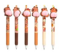 Tsffae 6 Pcs Cute Capybara Mechanical Pencil Drawing Automatic Pencil Children's Drawing Writing School Stationery Supplies