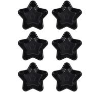 Tsffae 6pcs Mini Star Cake Pan Pie Mold, 4 Inch Cake Tin with Non Stick Coating Baking Molds Bakeware Tray for Cake Chocolate Fondant Sweets Baking Mould
