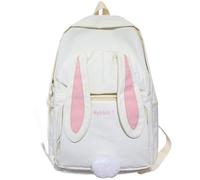 Tsffae Bunny Ears Backpack Cute Rabbit School Backpack Large Capacity Kawaii Girl Back Pack Nylon Cartoon Schoolbag for Girls