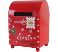 Tsffae Christmas Post Box, Santa Letter Box, Metal Letter Letters to Santa Mailbox Christmas Decorations Home Decor Xmas Decorations