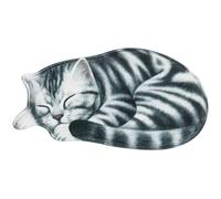 Tsffae Cute Sleeping Cat Shaped Area Rug, 3d Printed Sleeping Cat Doormats Hallway Doorway Carpet Living Bedroom Anti-slip Floor Mats Kitchen Balcony Rugs Tapete