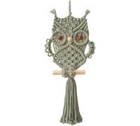 Tsffae Diy Owl Macrame Tapestry Wall Hanging Woven Tapestry Owl Tapestry Wall Art Hand Woven Macrame Wall for Wedding Home Decoration