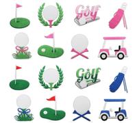 Tsffae Golf Iron on Patches for Hat 16pcs Golf Sports Embroidered Patches Funny Golf Sports Decorative Applique for Bags, Jackets
