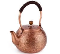 Tsffae Handmade Solid Copper Tea Pot Kettle Stovetop Teapot Thick Hammered Copper Tea Pot Kettle Pure Copper Kettle Stovetop Teapot