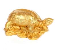 Tsffae Money Turtle Statue Brass Turtle Figure Miniatures Tortoise Ornament Chinese Feng Shui God Turtle Feng Shui Statue Copper Turtle Decoration
