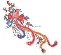 Tsffae Phoenix Bird Applique Embroidery Patch Applique Phoenix Patch National Trend Patch Diy Sew on Patches for Cheongsam