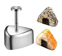 Tsffae Stainless Steel Sushi Mold, Triangle Rice Ball Mold, Durable Easy Demold Diy Rice Ball Bento Presses Mold Kitchen Tool