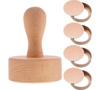 Tsffae Tart Tins, 4pcs Fluted Tart Pan with Removable Bottom Diy Stainless Steel Non Stick Egg Tart Mould with Tart Press Tool Cake Mousse Metal Tartlet Mold