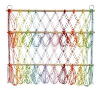 Tsffae Toy Hammock Stuffed Animals Storage Net Hand Woven Macrame Hanging Toy Storage Holder Soft Toys Hanging Net Organizer for Kids Bedroom Nursery