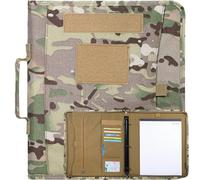Tsffae Waterproof Notepad Book Holder Pouch Military Padfolio Ring Binder with Zippered Portfolio Organizer for A4 Folder Notebook Binder Document Case