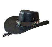 Tsffae Western Cowboy Hat for Men Women Lightweight Leather Handcrafted Western Shapeable Wide Brim Durable Cowgirl Outback Hat