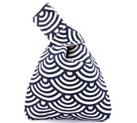 Tsffae Wrist Bag Japanese Style Knot Bag Elegant Women Wrist Bag Vintage Purse Phone Wallet Cotton Lining Shopping Lunch Bag