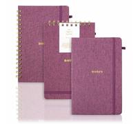 TSFPapier Spiral Journal Notebook College Ruled Diary for Writing A5 Hardcover Notepad Office & School Supplies Purplish-red