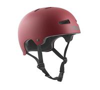 TSG Adult Evolution Solid Color Half Shell Helmet, Satin Oxblood, L/XL
