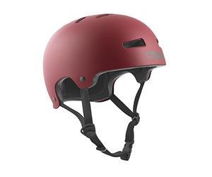 TSG Adult Evolution Solid Color Half Shell Helmet, Satin Oxblood, L/XL