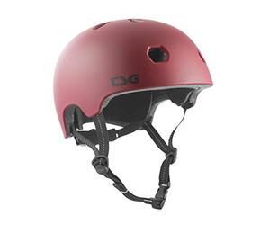 TSG Adult Meta Solid Color Half Shell Helmet, Satin Oxblood, S/M