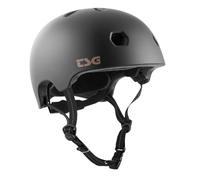 TSG Adult Meta Solid Colour Half Shell Helmet, Satin Black, L/XL