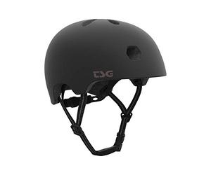 TSG Adult Meta Solid Colour Half Shell Helmet, Satin Black, L/XL