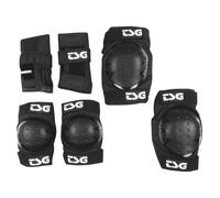 TSG Basic Padset Knee Elbow Wrist MTB BMX Bike Skate Protection Black