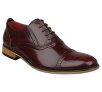 TSG Mens Leather Lined Oxblood Lace Up Fashion Shoes (Size 11)