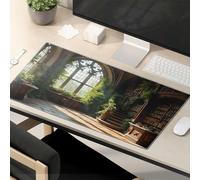 TSGB Funny Desk Accessories For Work Enchanted Library: A Gothic Retreat Mouse Pad Computer Mat For Desk Funny Quotes Mouse Pad