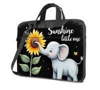 TSGB Laptop Sleeve Sunshine Little One: Elephant And Sunflower Laptop Bag 17 Inch Laptop Bag Laptop Case 16 Inch(29x38cm)