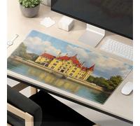 TSGB Motivational Mouse Pad Grand Castle By The River Mouse Pad Desk Pad Large Desk Pad Large