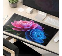 TSGB Mouse Pad Work Funny Blue And Pink Peonies In Bloom Mouse Pad Desk Pads Large Mousepad