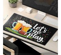 TSGB Mouse Pad Work Funny Cheers And Game On: Let'S Go Play! Mouse Pad Desk Pads Large Mousepad