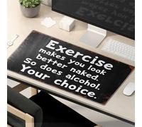 TSGB Mouse Pad Work Funny Exercise Vs Alcohol: Your Choice For Looking Better Naked Mouse Pad Desk Pads Large Mousepad