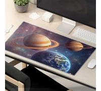 TSGB Mouse Pad Work Funny Exploring The Planets: Saturn, Jupiter, And Earth In Space Mouse Pad Desk Pads Large Mousepad