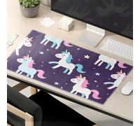 TSGB Mouse Pad Work Funny Magical Unicorns In Starry Night Sky Mouse Pad Desk Pads Computer Mat For Desk