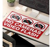TSGB Mouse Pad Work Funny No Cameras, Video Flash Allowed Sign Mouse Pad Desk Pads Large Mousepad