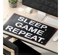 TSGB Mouse Pad Work Funny Sleep, Game, Repeat: A Gamer'S Life Mouse Pad Desk Pads Large Mousepad