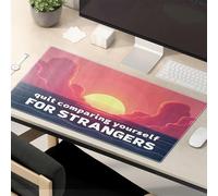 TSGB Mouse Pad Work Funny Stop Comparing Yourself To Strangers Mouse Pad Desk Pads Large Mousepad