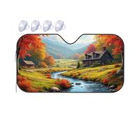 TSGB Sun Shade For Car Autumn Serenity: A Cozy Cabin In The Valley Car Windshield Sunshade Sun Shade For Car Window Window Sun Shade For Car(76x140cm)