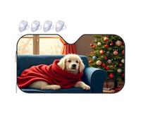 TSGB Sun Shade For Car Christmas Pup Wrapped In Warmth Car Windshield Sunshade Sun Shade For Car Window Window Sun Shade For Car(70x130cm)