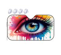 TSGB Sun Shade For Car Colorful Eye Art: A Vivid Vision Car Windshield Sunshade Sun Shade For Car Window Window Sun Shade For Car(76x140cm)